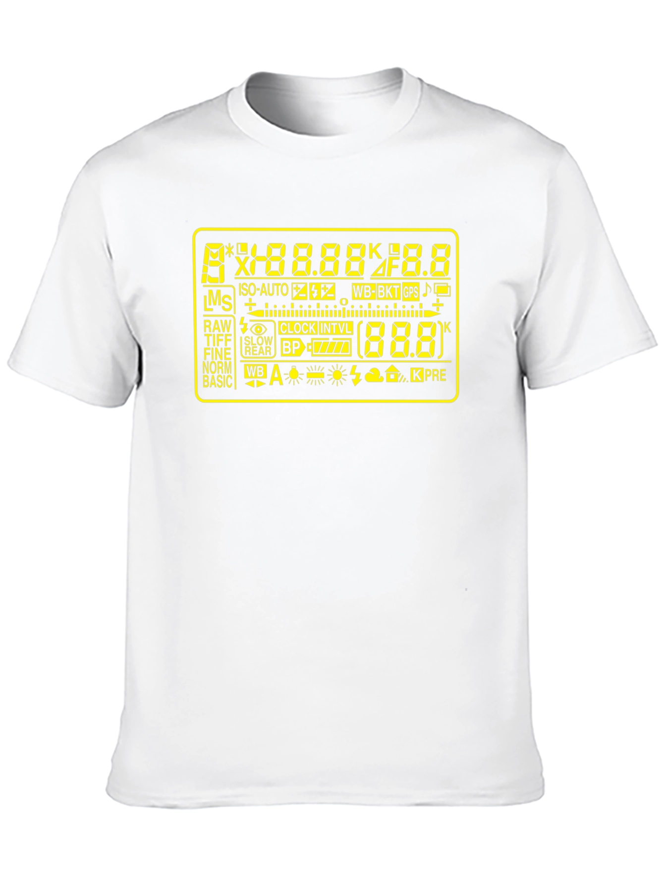 Camera Display Black T-Shirt - Photography Gear