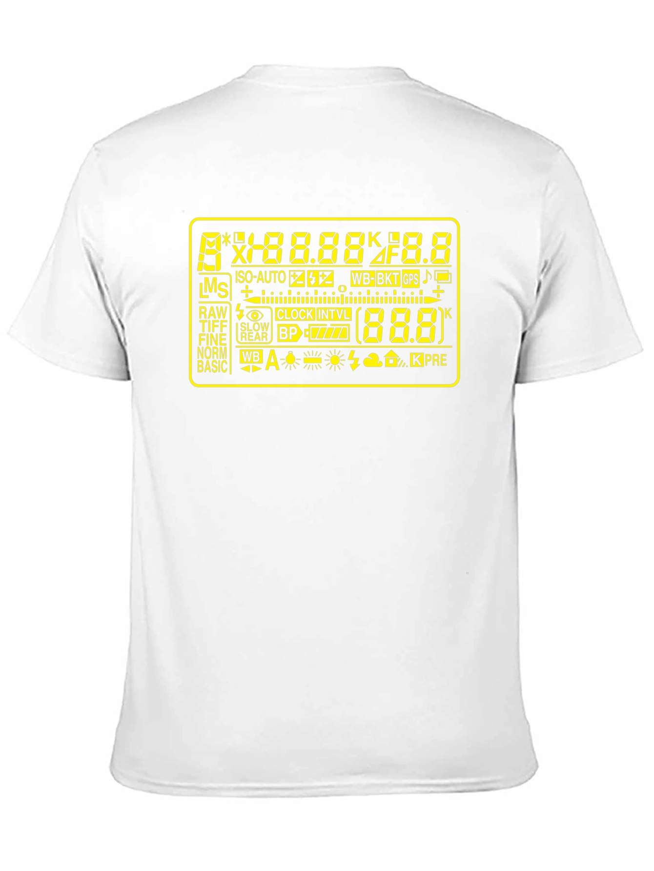 Camera Display Black T-Shirt - Photography Gear