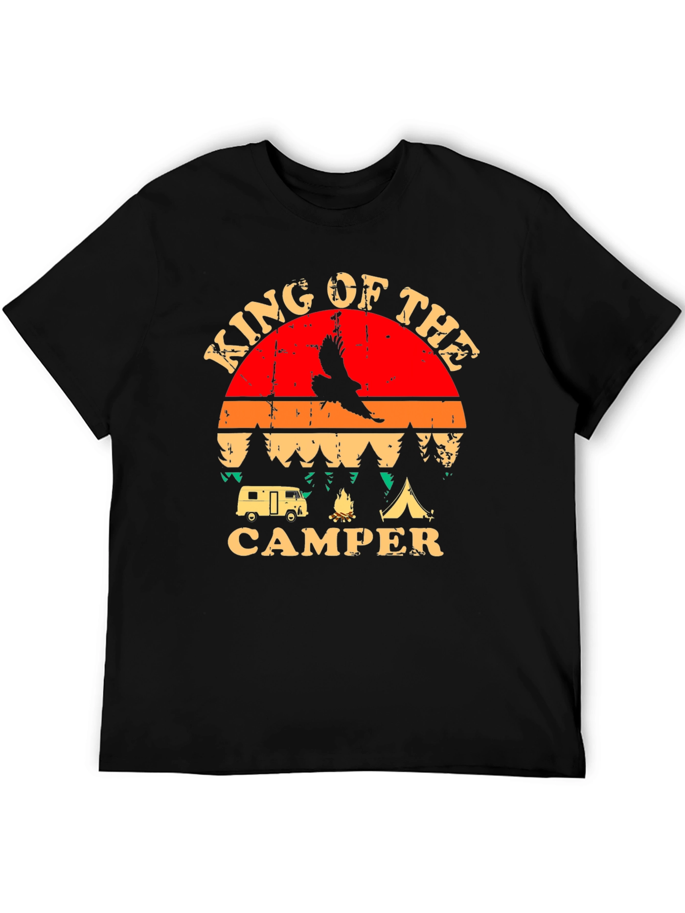 King of the Camper Graphic T-Shirt Camping Adventure