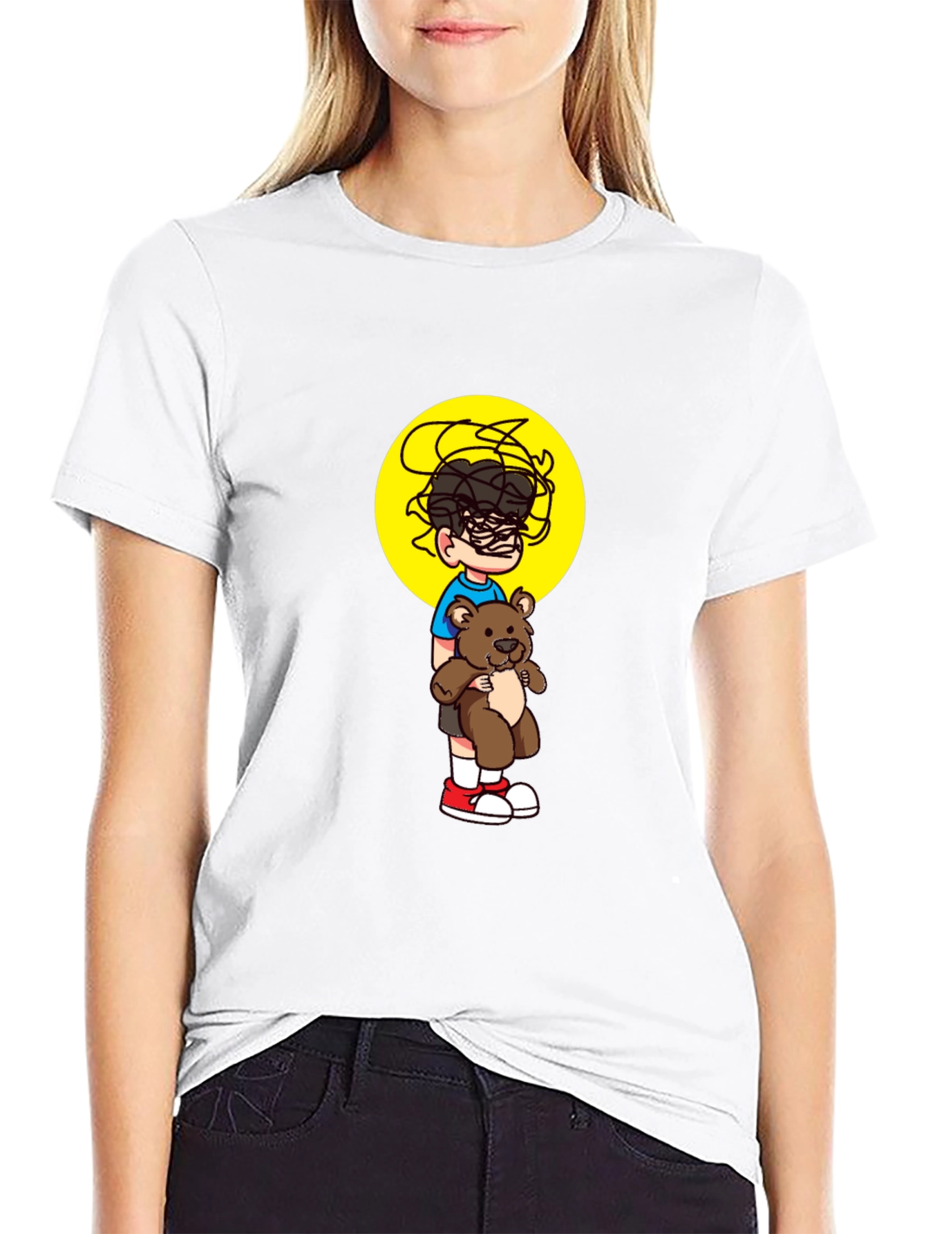 Boy with Teddy Graphic Tee