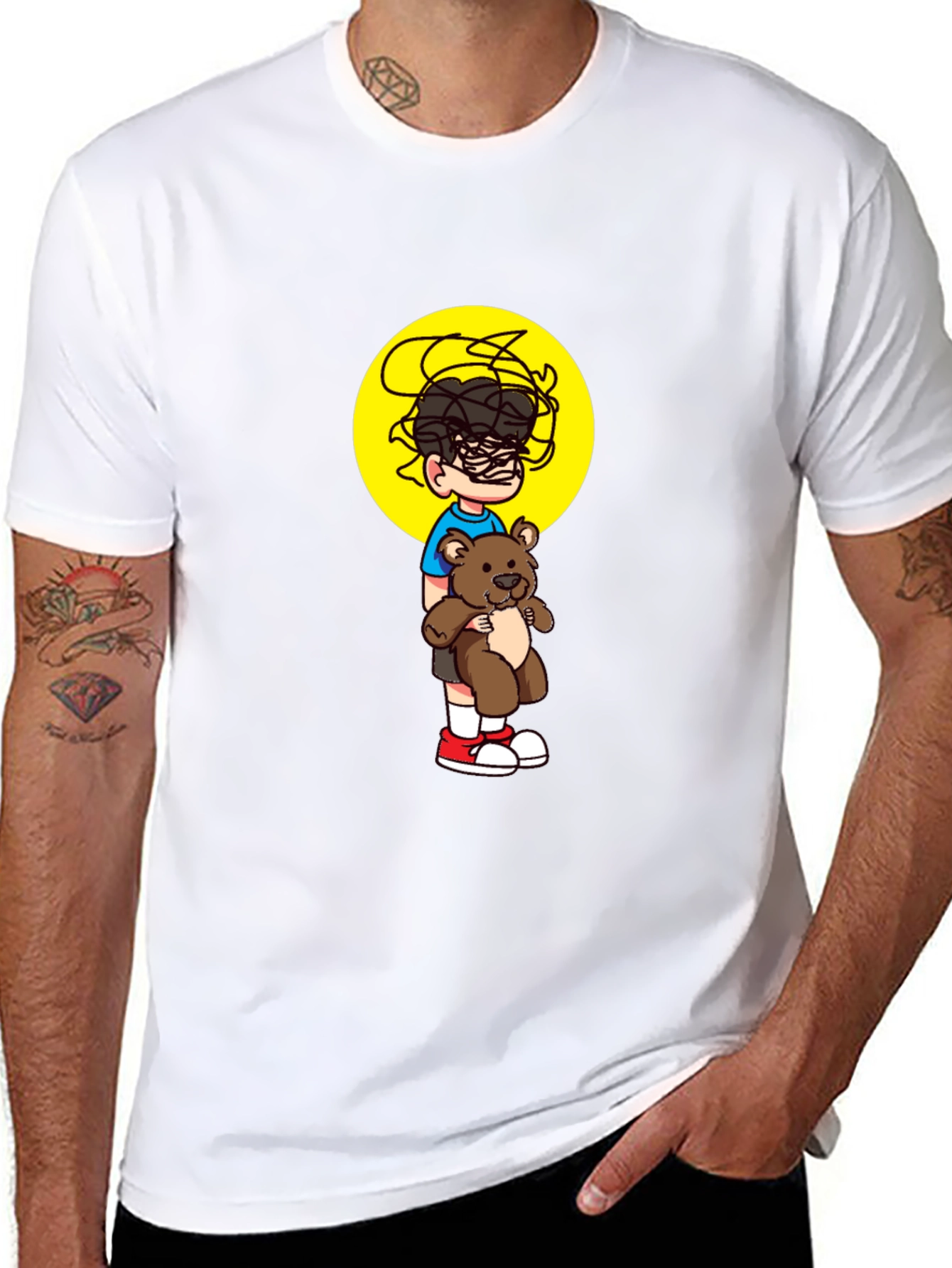 Boy with Teddy Graphic Tee