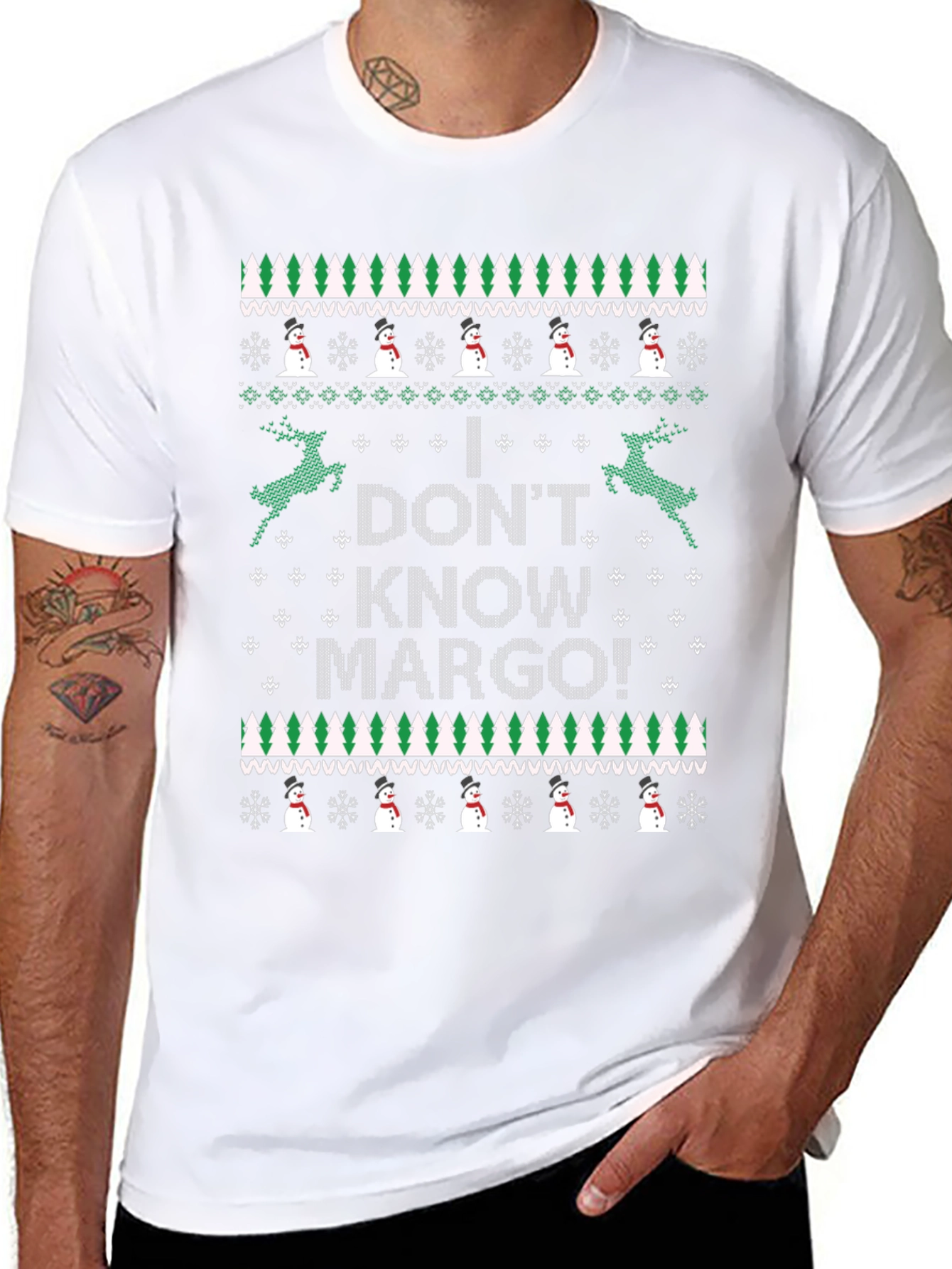I DONT KNOW MARGO! Novelty Ugly Christmas Sweater T-Shirt