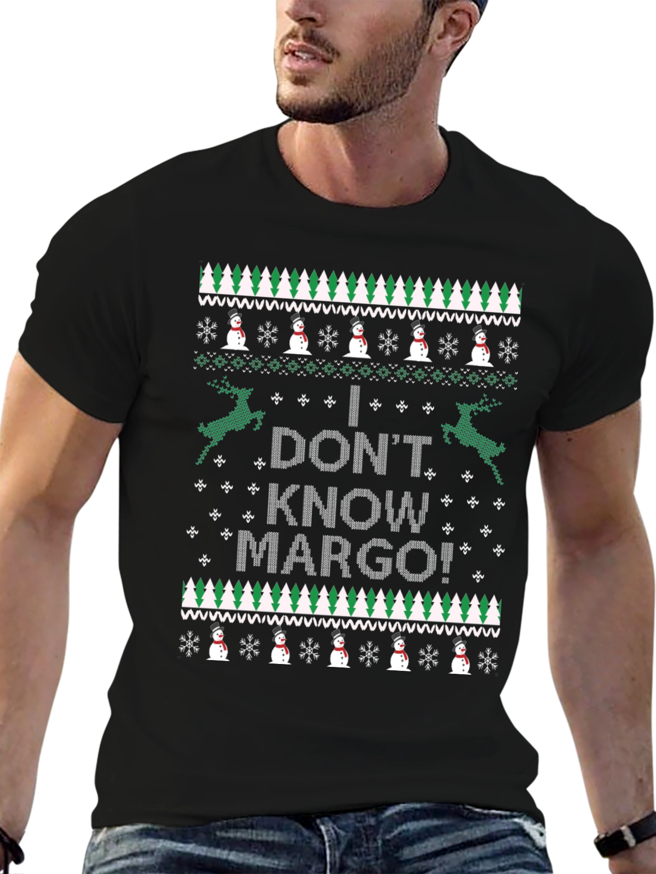 I DONT KNOW MARGO! Novelty Ugly Christmas Sweater T-Shirt