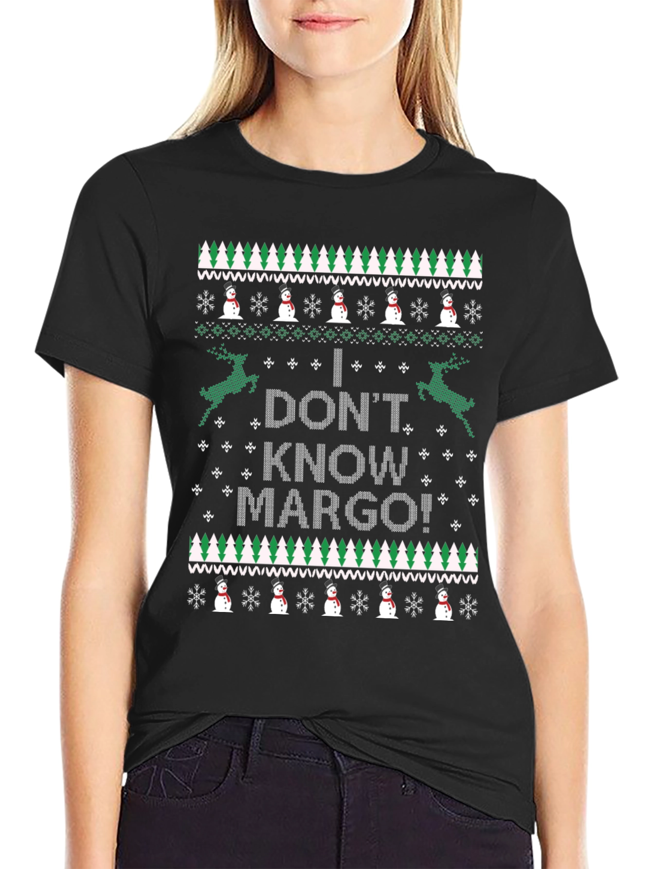 I DONT KNOW MARGO! Novelty Ugly Christmas Sweater T-Shirt
