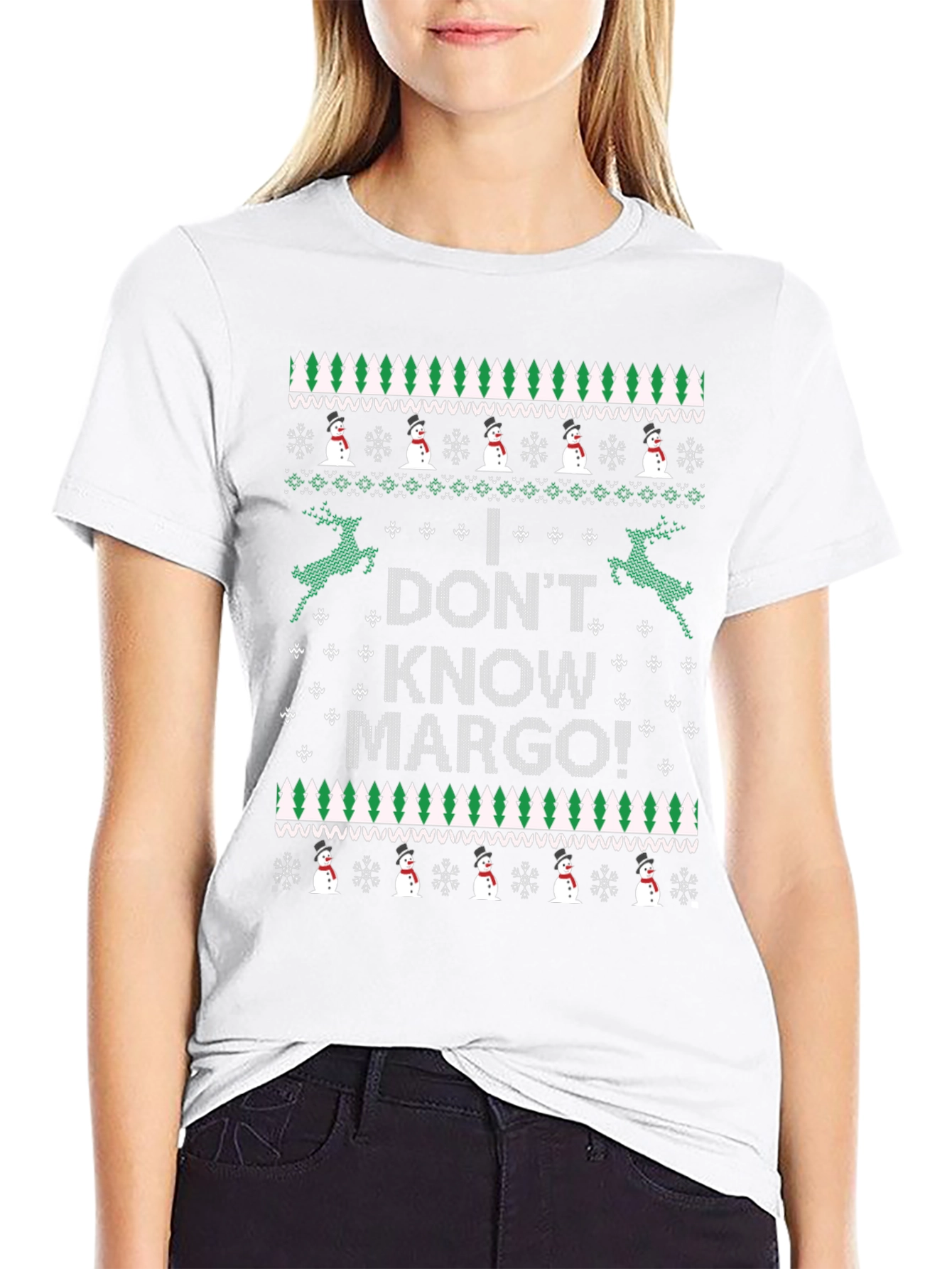 I DONT KNOW MARGO! Novelty Ugly Christmas Sweater T-Shirt