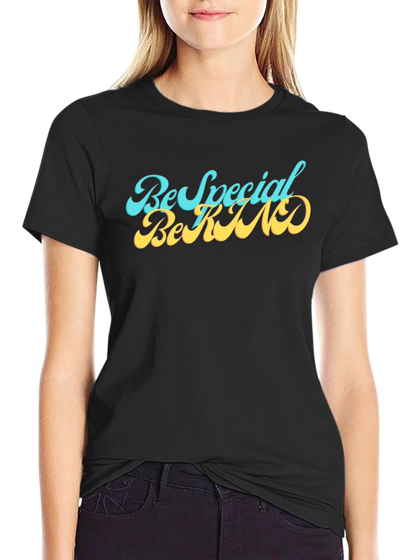 Be Special Be Kind Black Graphic Tee