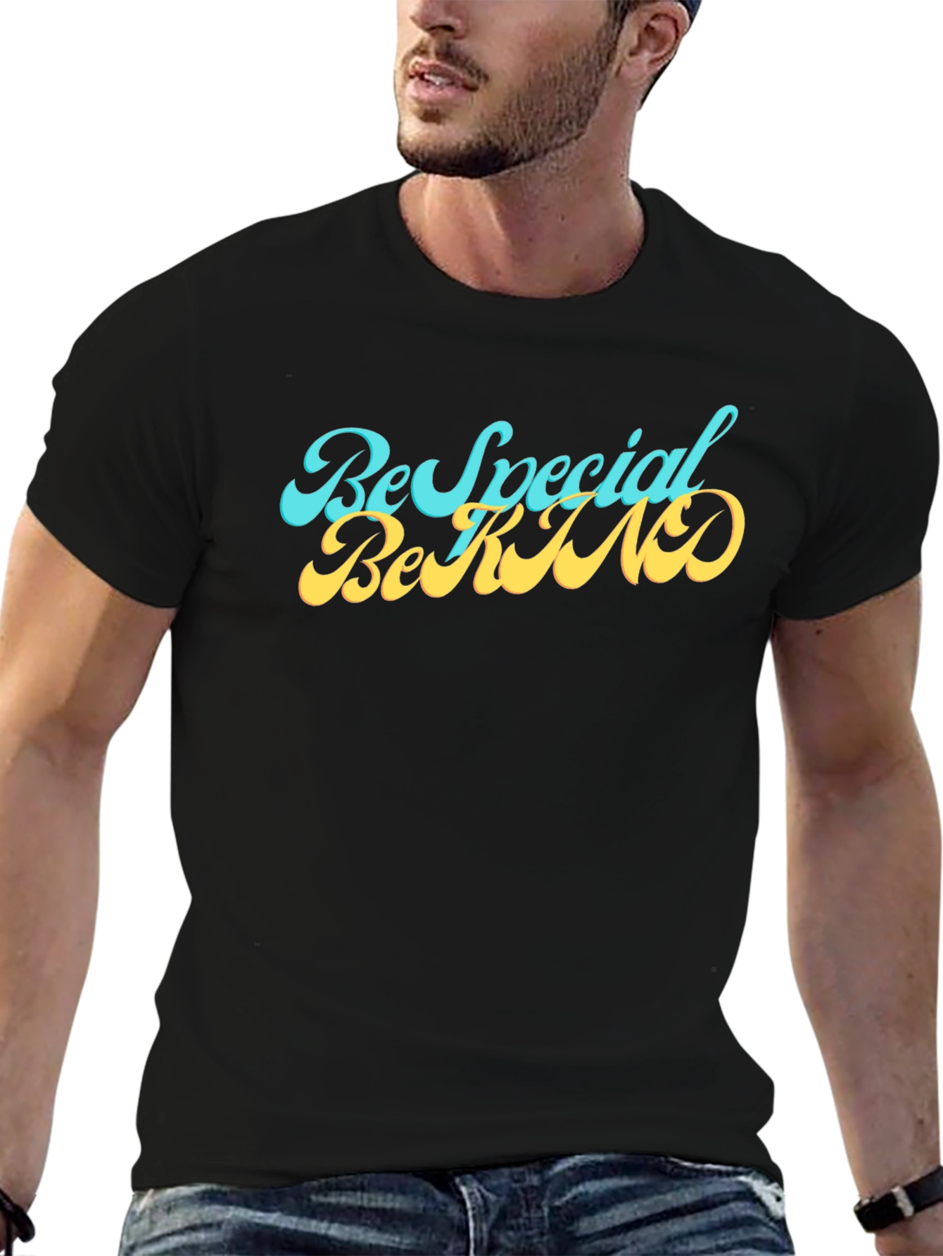 Be Special Be Kind Black Graphic Tee