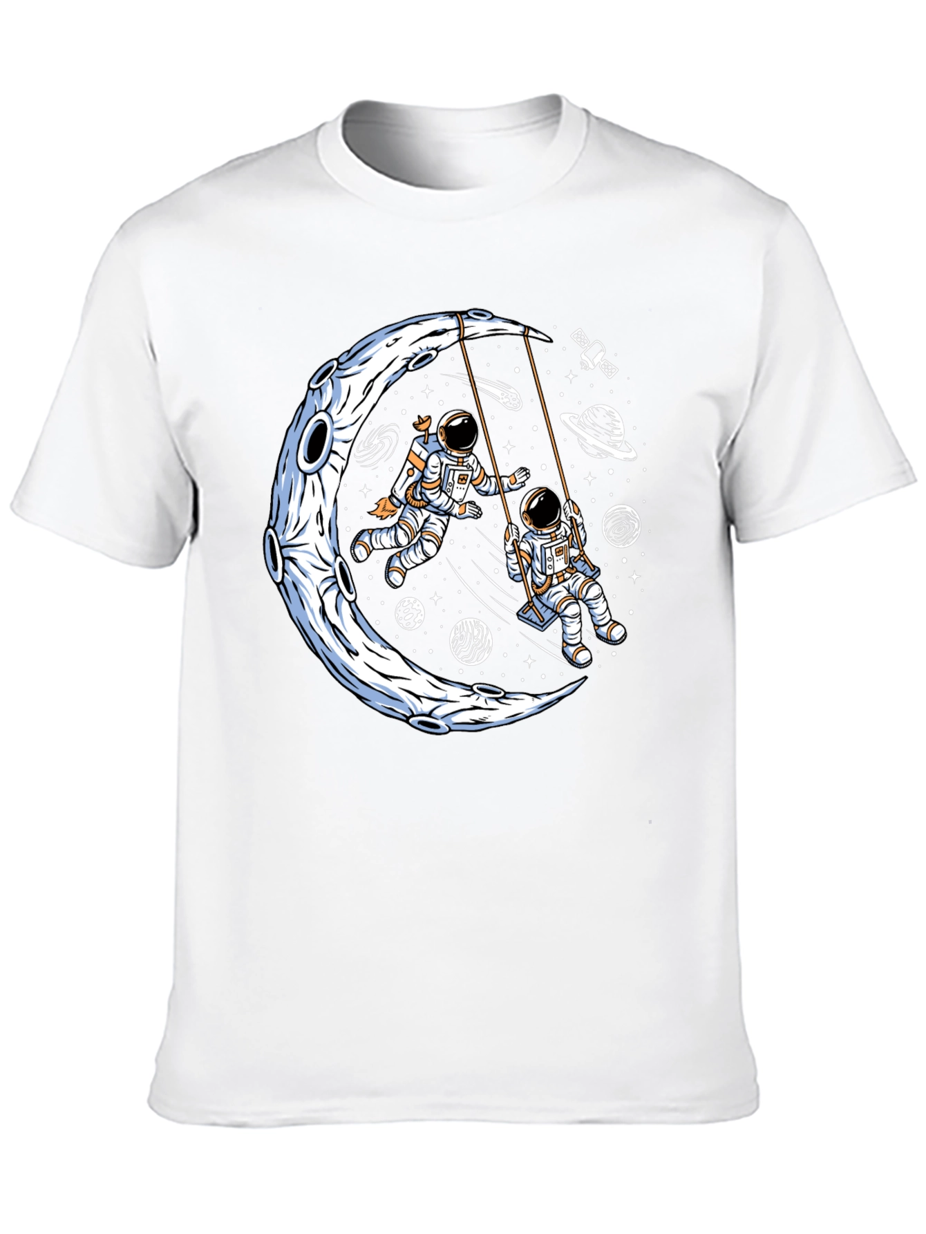 Astronaut Moon Swing Graphic Tee - Black