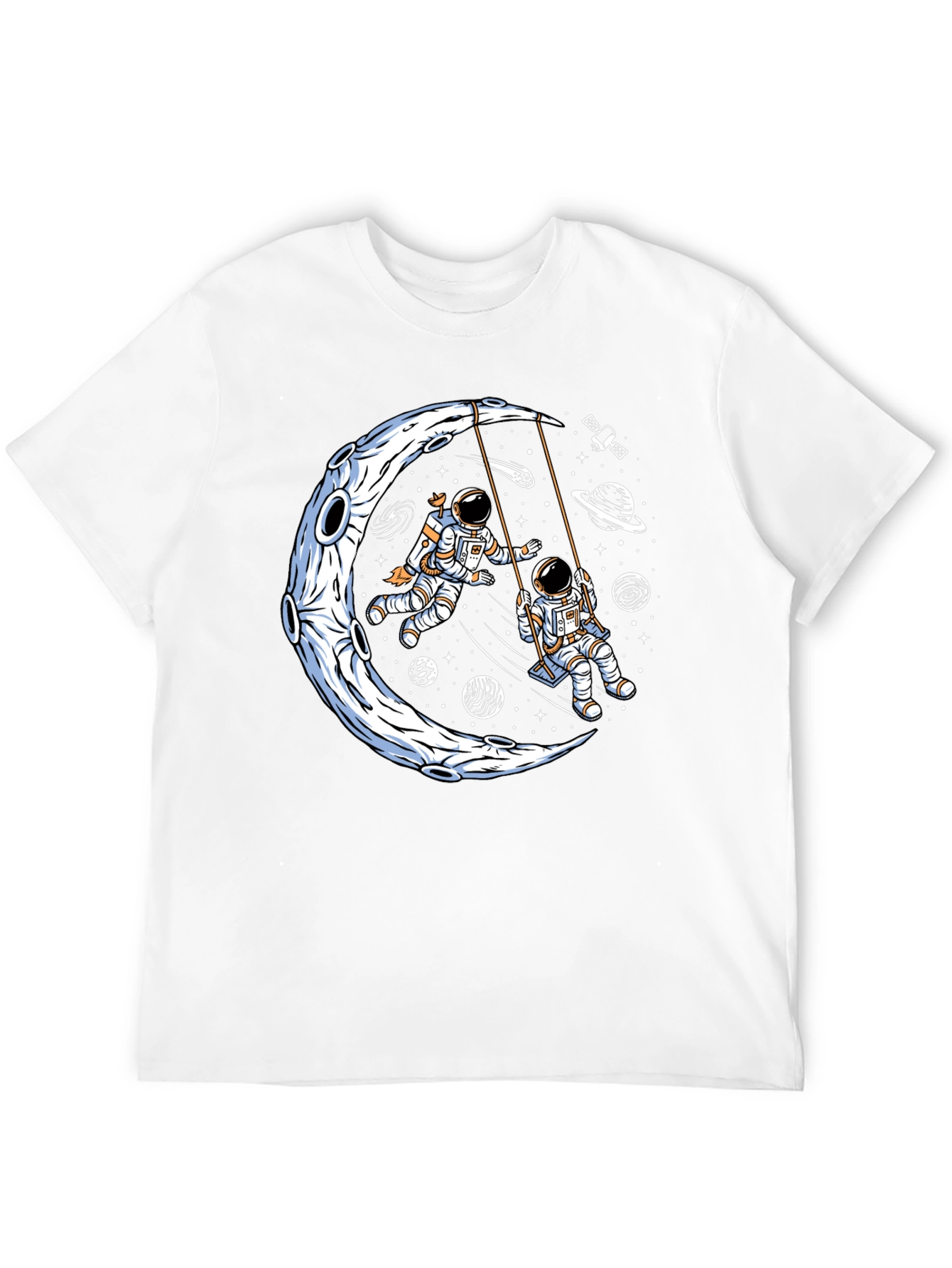 Astronaut Moon Swing Graphic Tee - Black