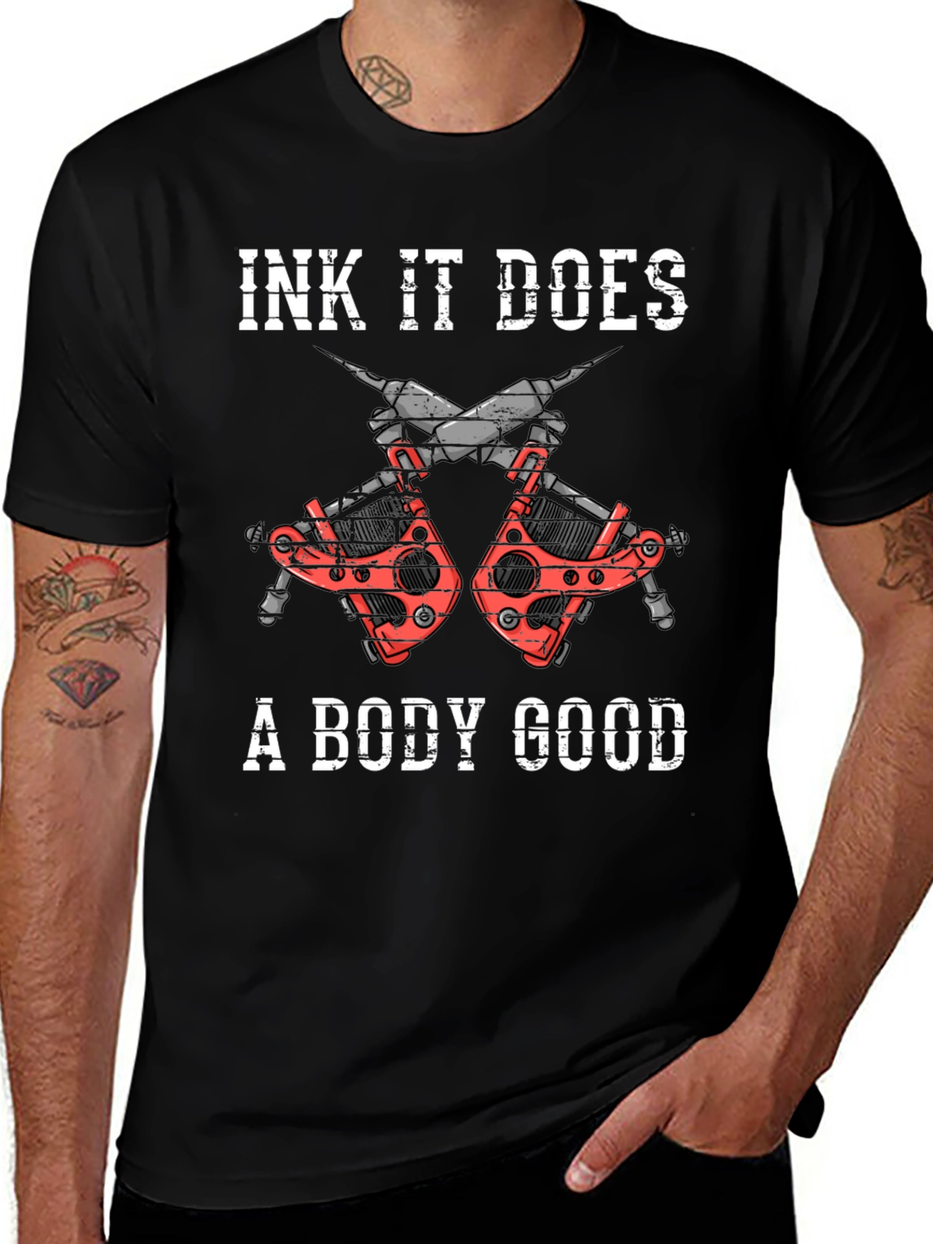 Ink It Does A Body Good Black Graphic Tee