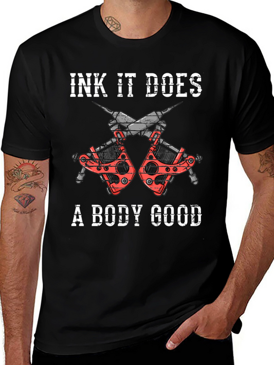 Ink It Does A Body Good Black Graphic Tee