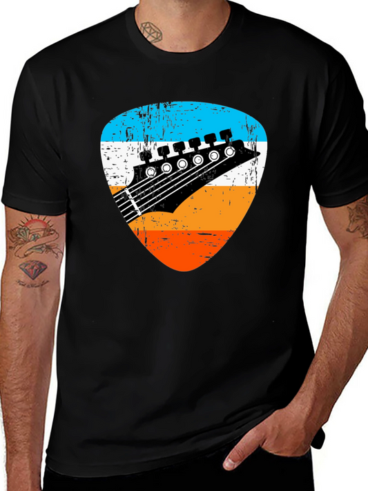 Retro Guitar Pick Graphic Tee