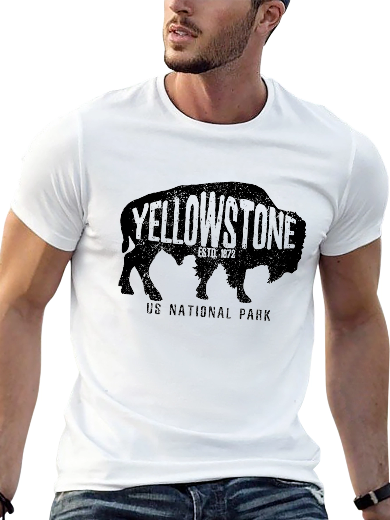 Yellowstone National Park Buffalo Graphic T-Shirt
