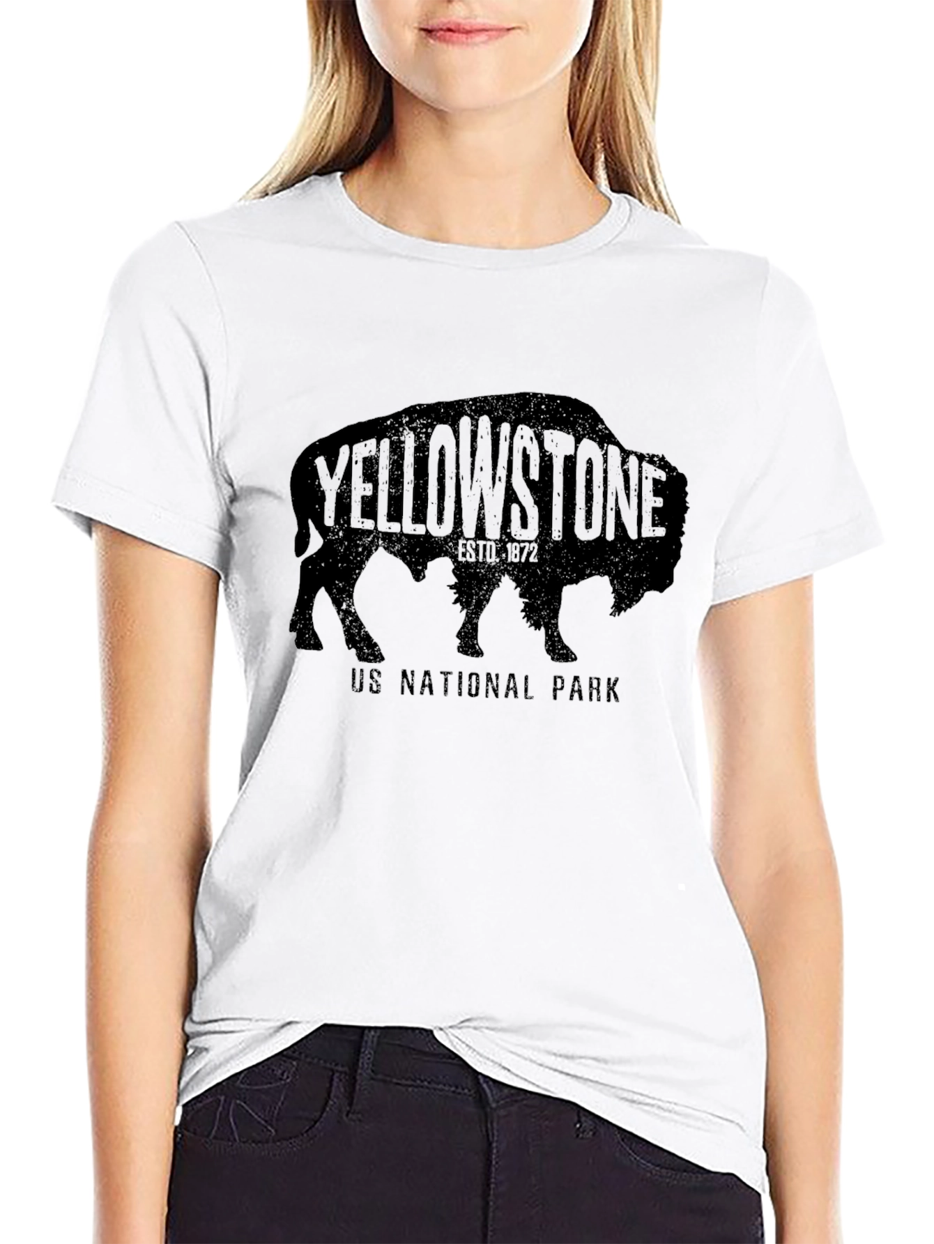 Yellowstone National Park Buffalo Graphic T-Shirt