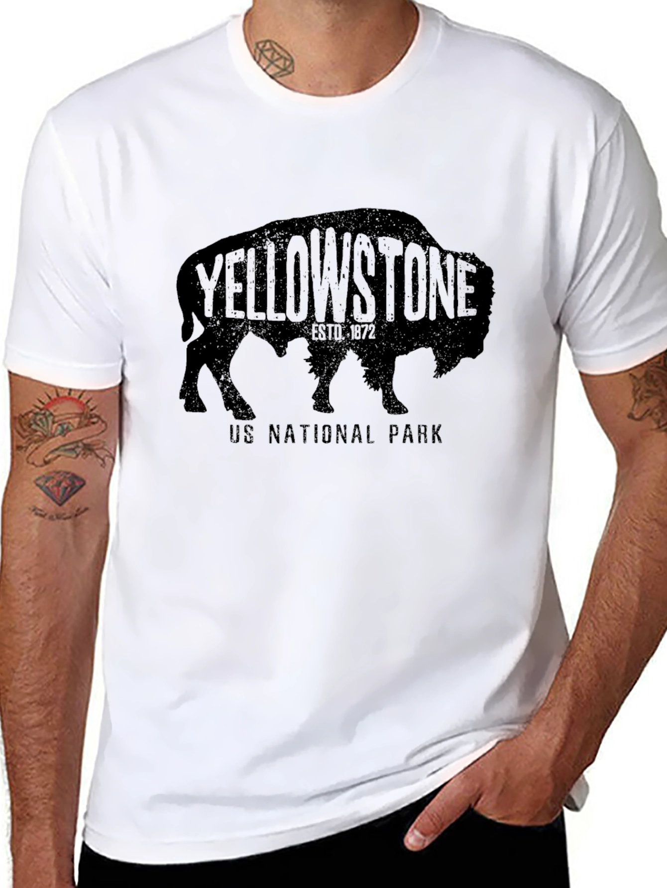 Yellowstone National Park Buffalo Graphic T-Shirt