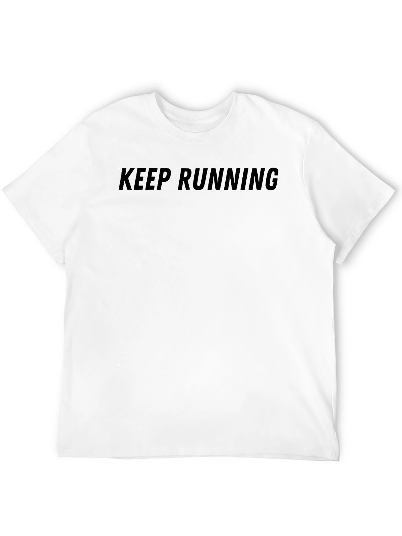 Keep Running Black T-Shirt - Motivational Activewear
