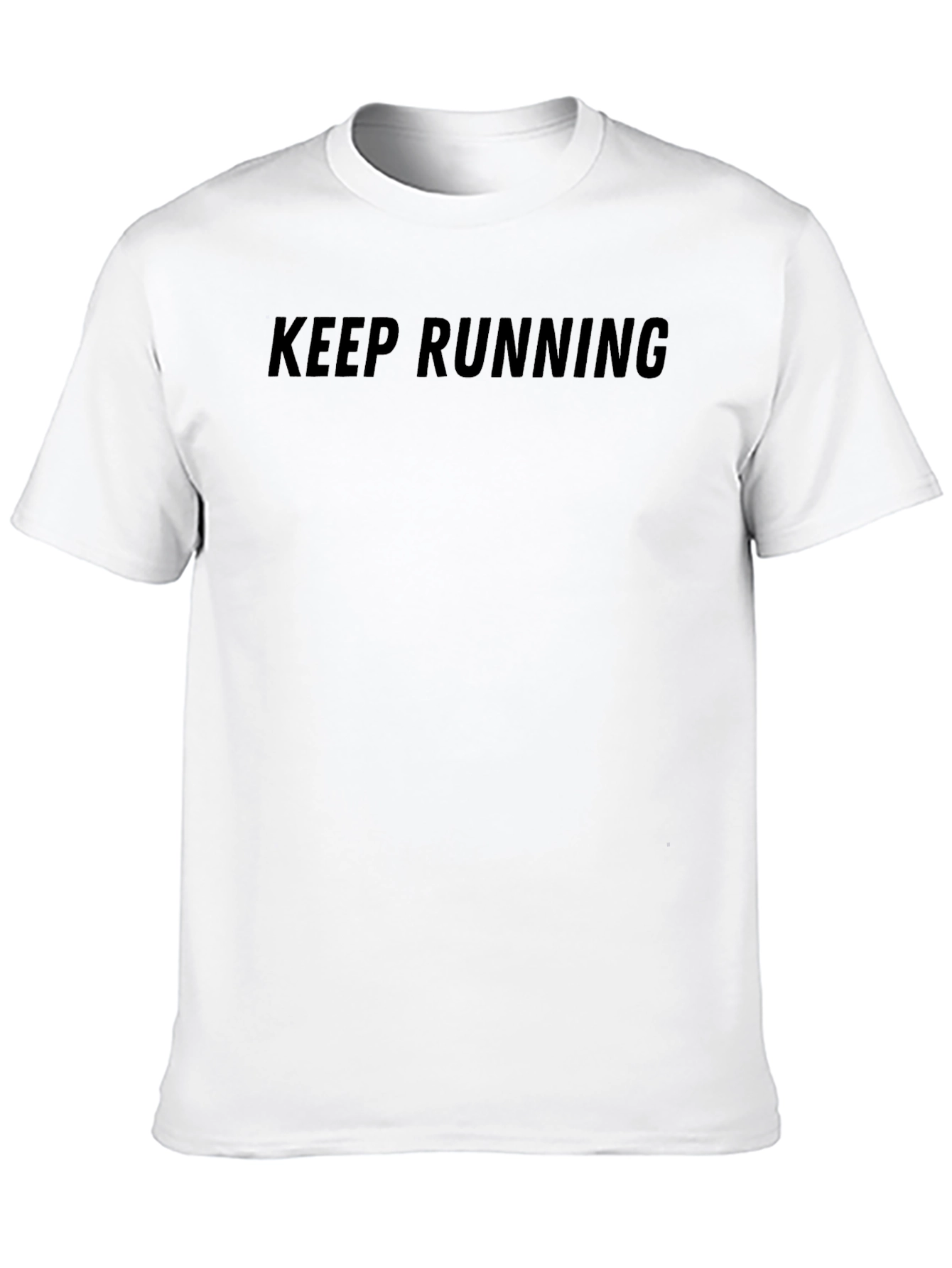 Keep Running Black T-Shirt - Motivational Activewear