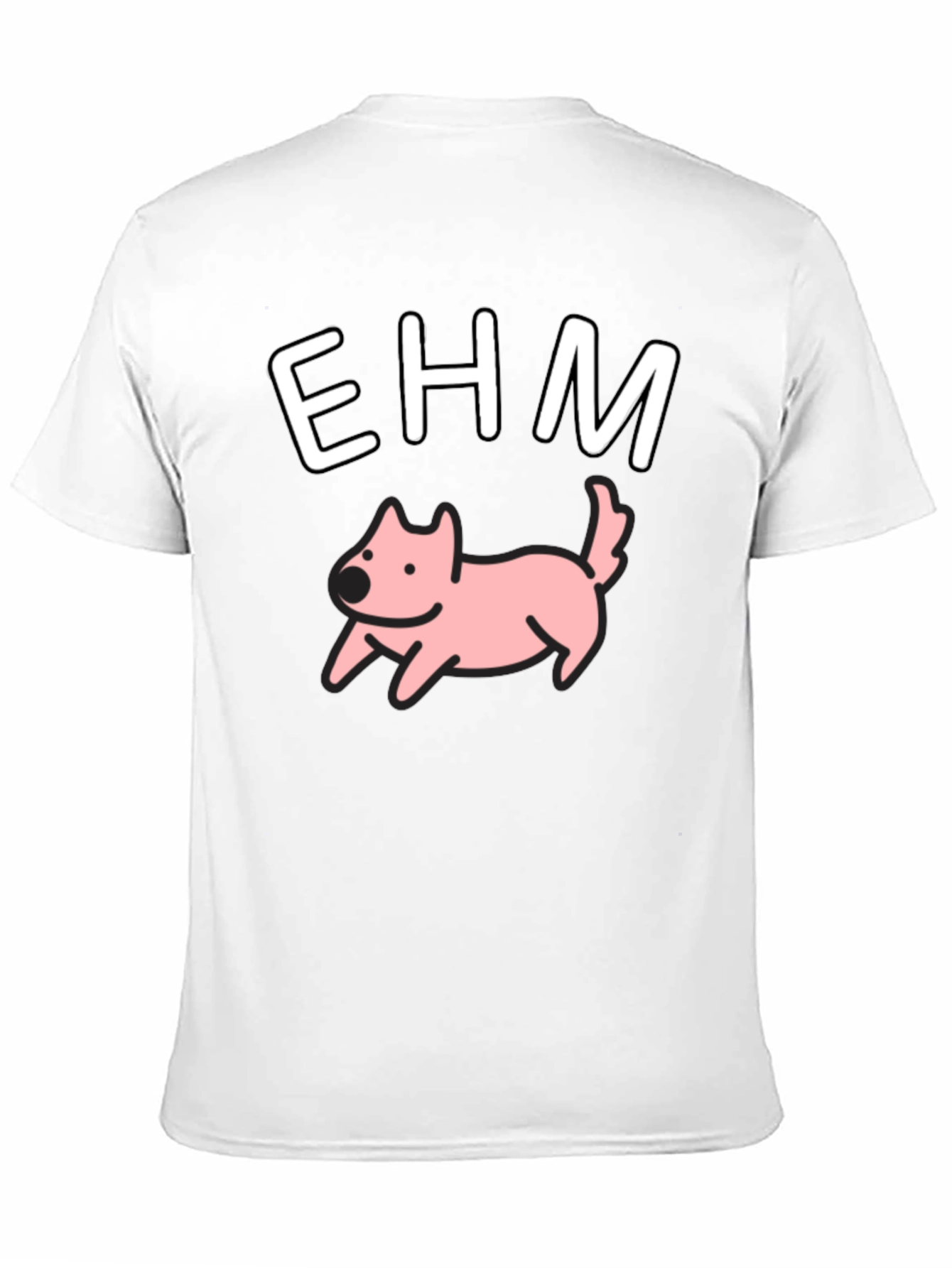 EHM Dog Graphic Tee - Casual Black T-Shirt