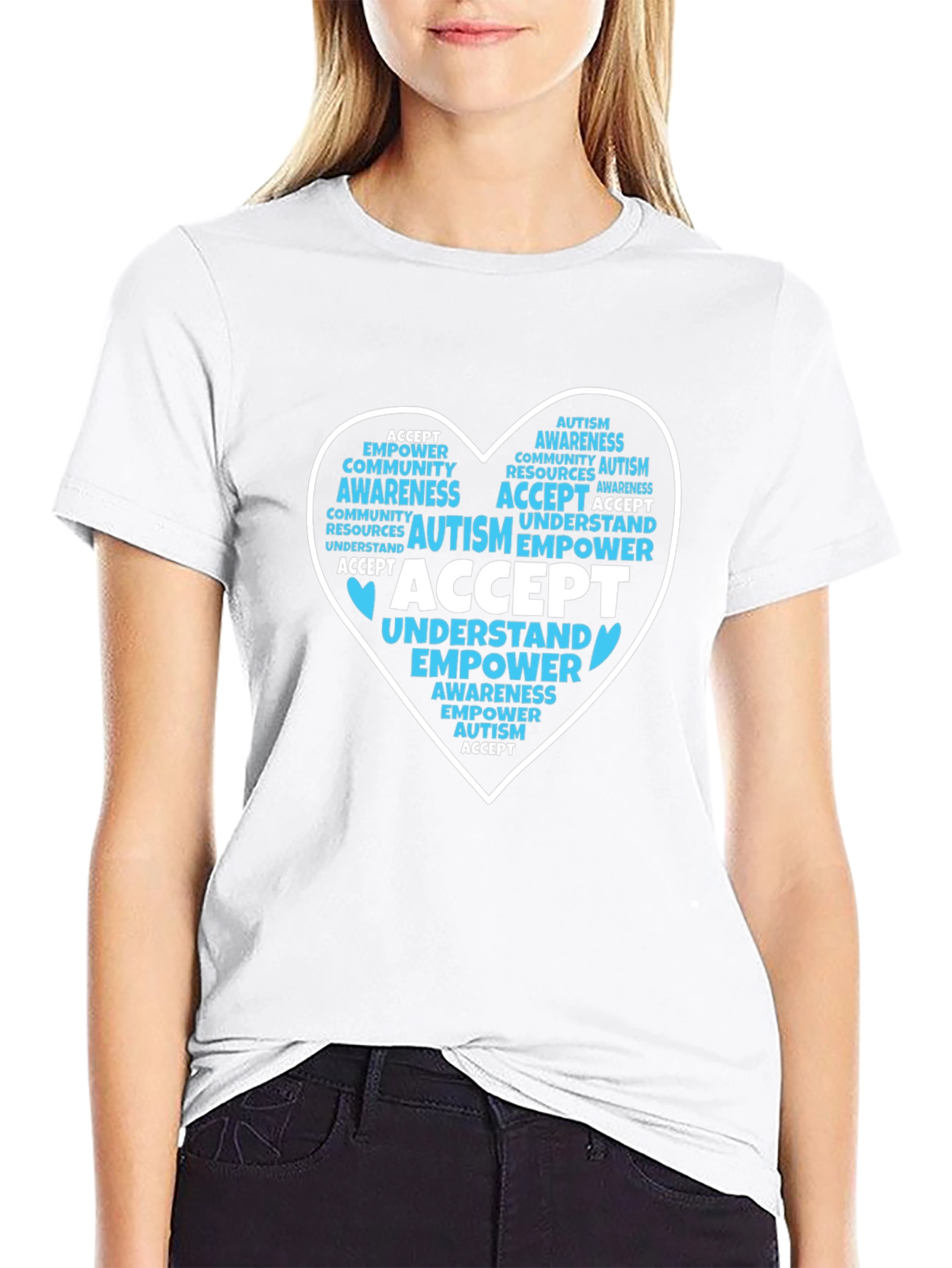 Autism Awareness Heart Graphic T-Shirt