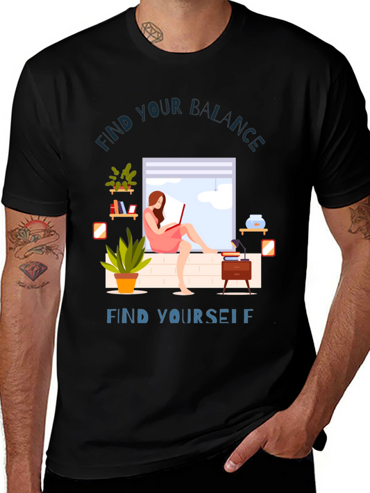 Find Your Balance T-Shirt - Relaxed Style Cozy Day Design