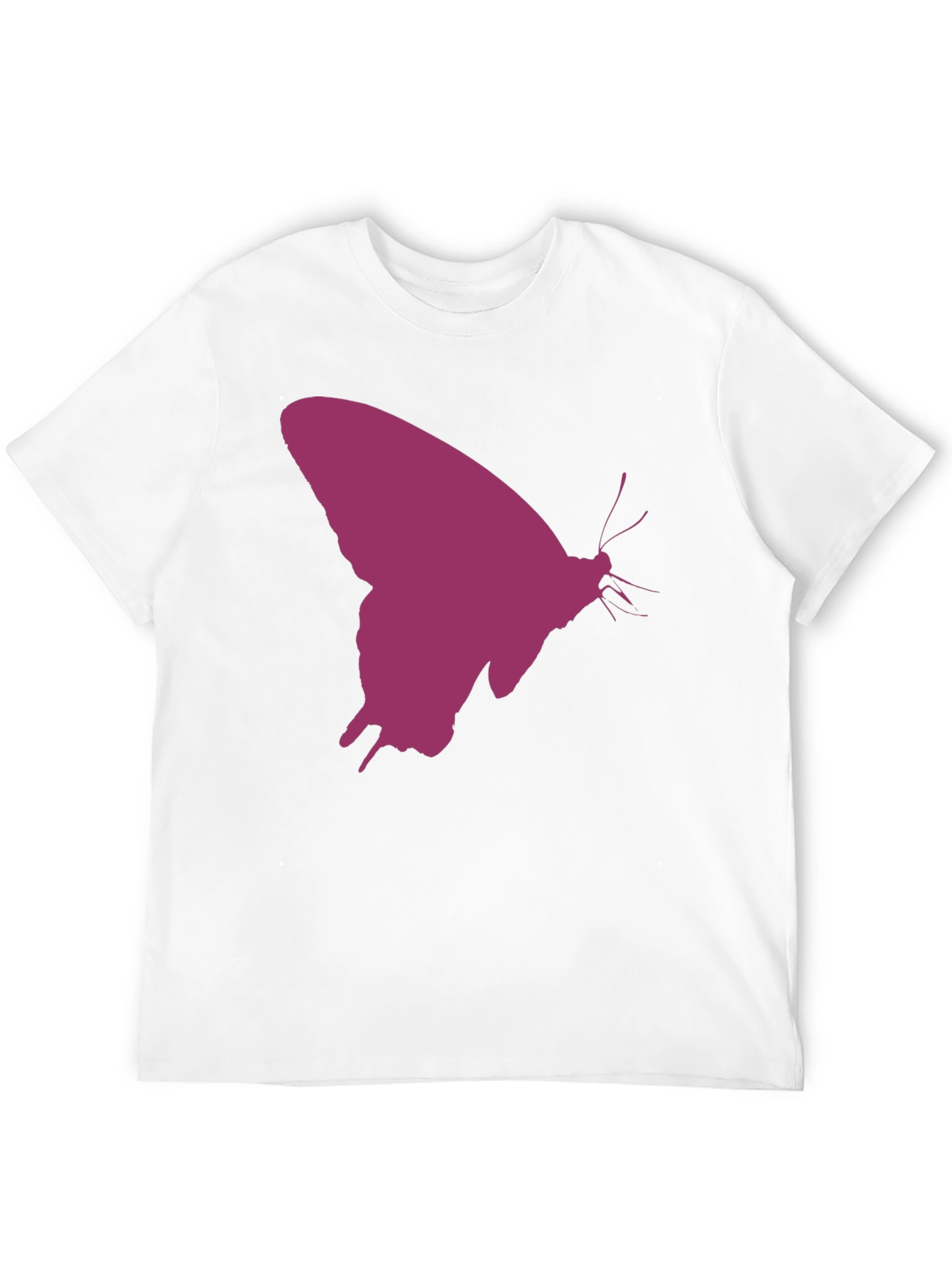Butterfly Silhouette Graphic Tee - Black