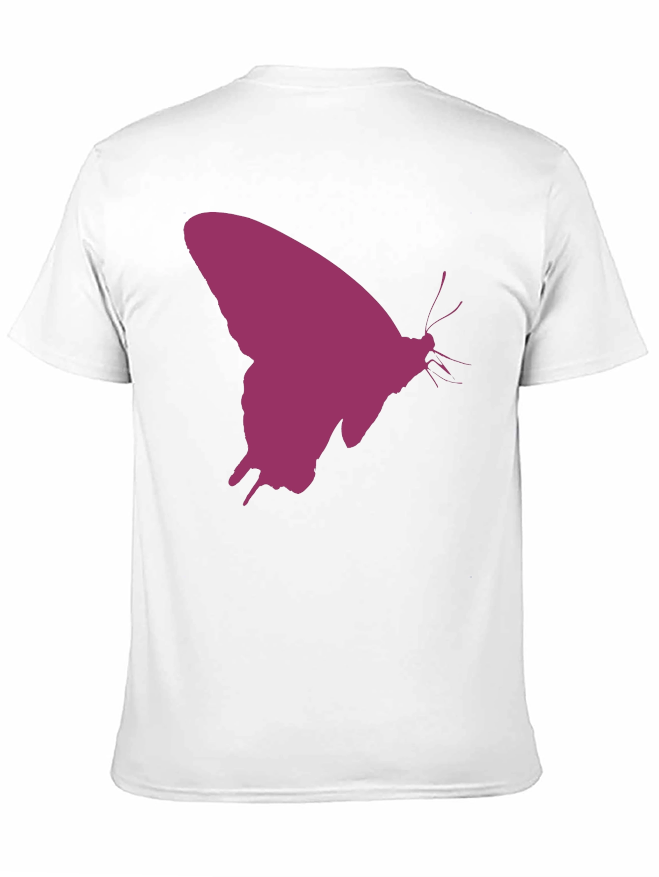 Butterfly Silhouette Graphic Tee - Black