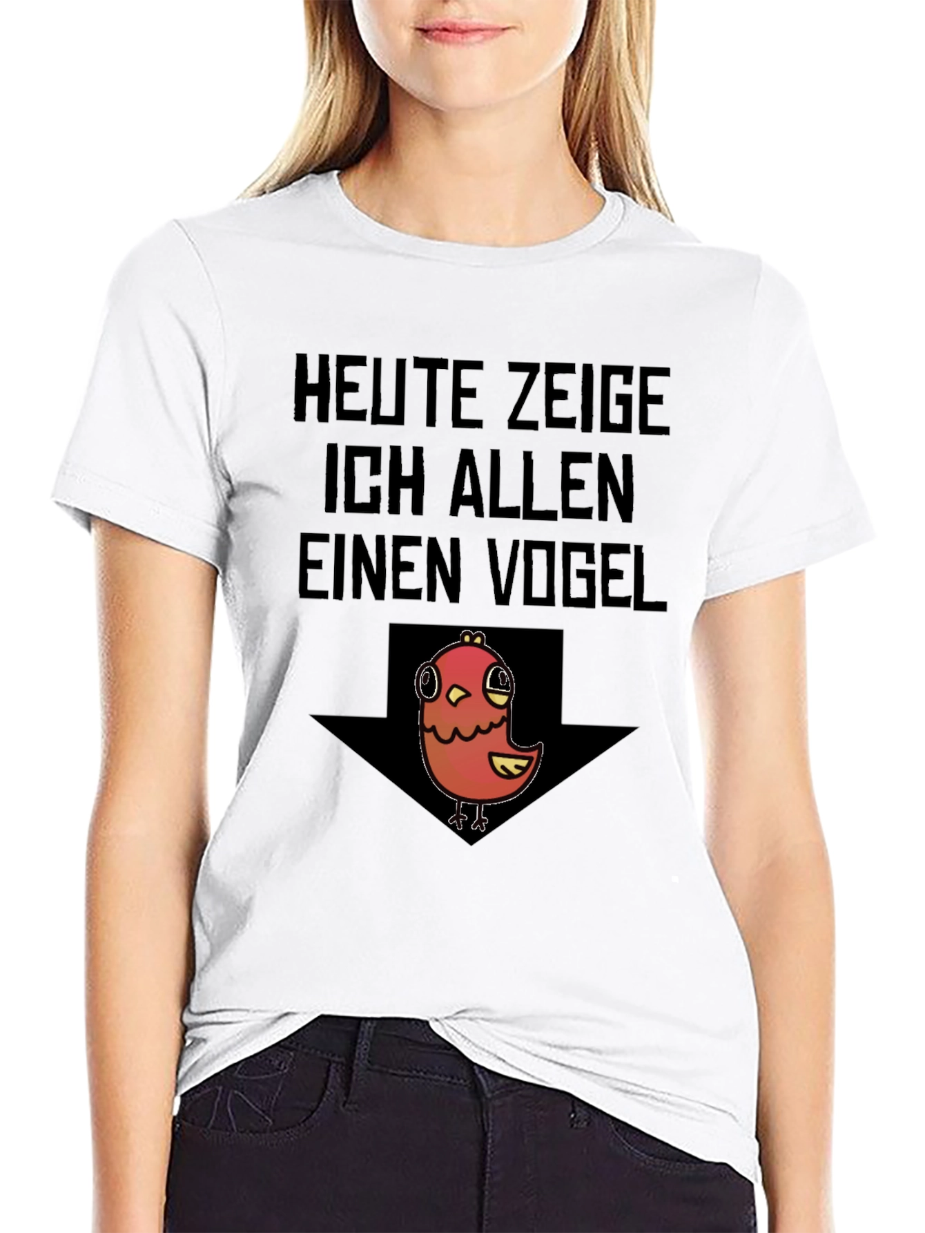 Heute Zeige Vogel T-Shirt - Funny Bird Graphic Tee