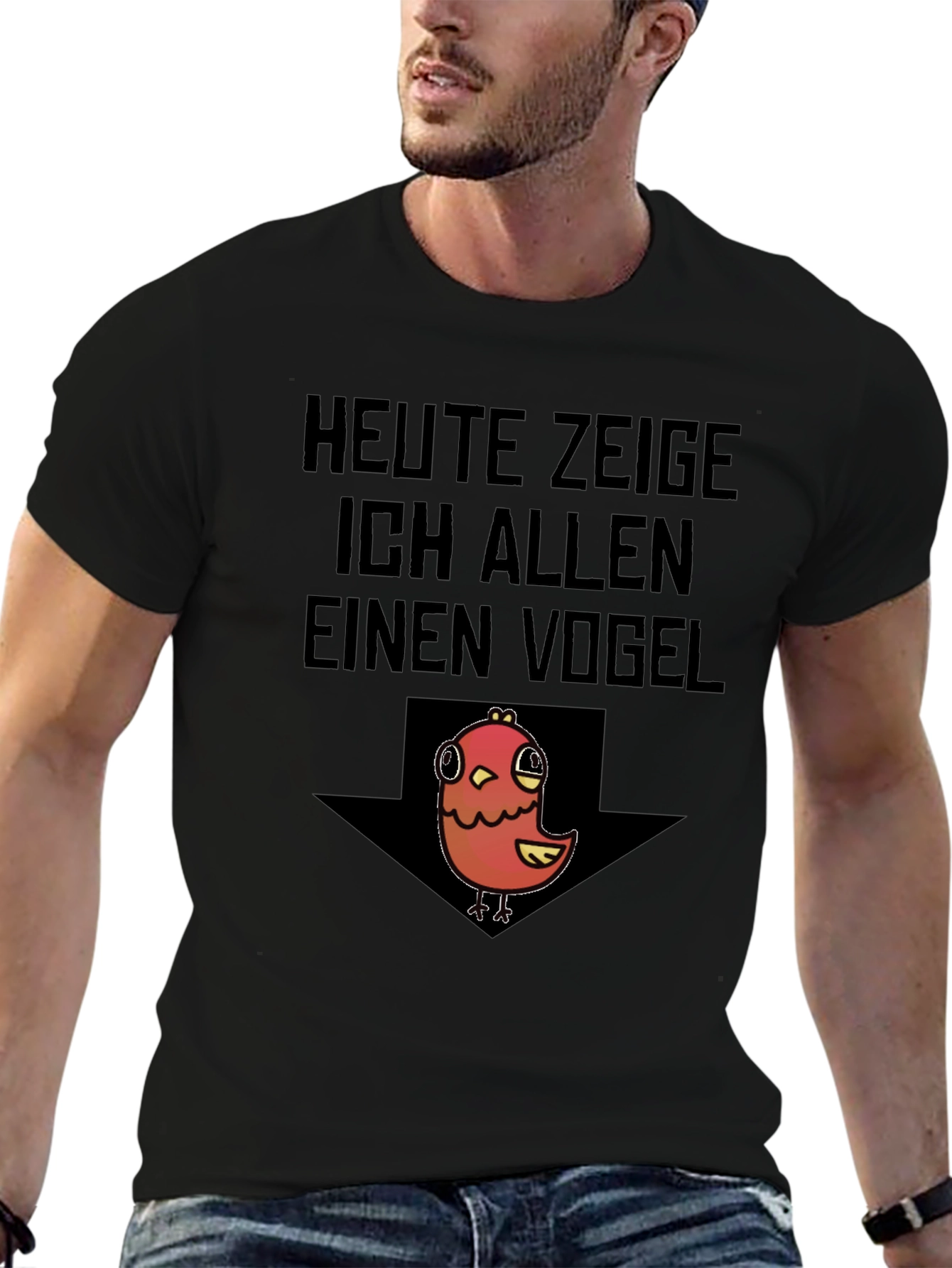 Heute Zeige Vogel T-Shirt - Funny Bird Graphic Tee