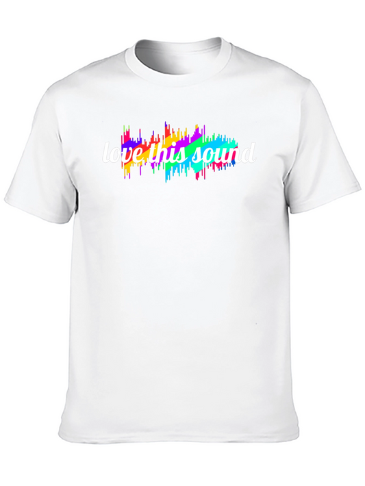 Love This Sound Graphic Tee - Vibrant Music Lover Shirt