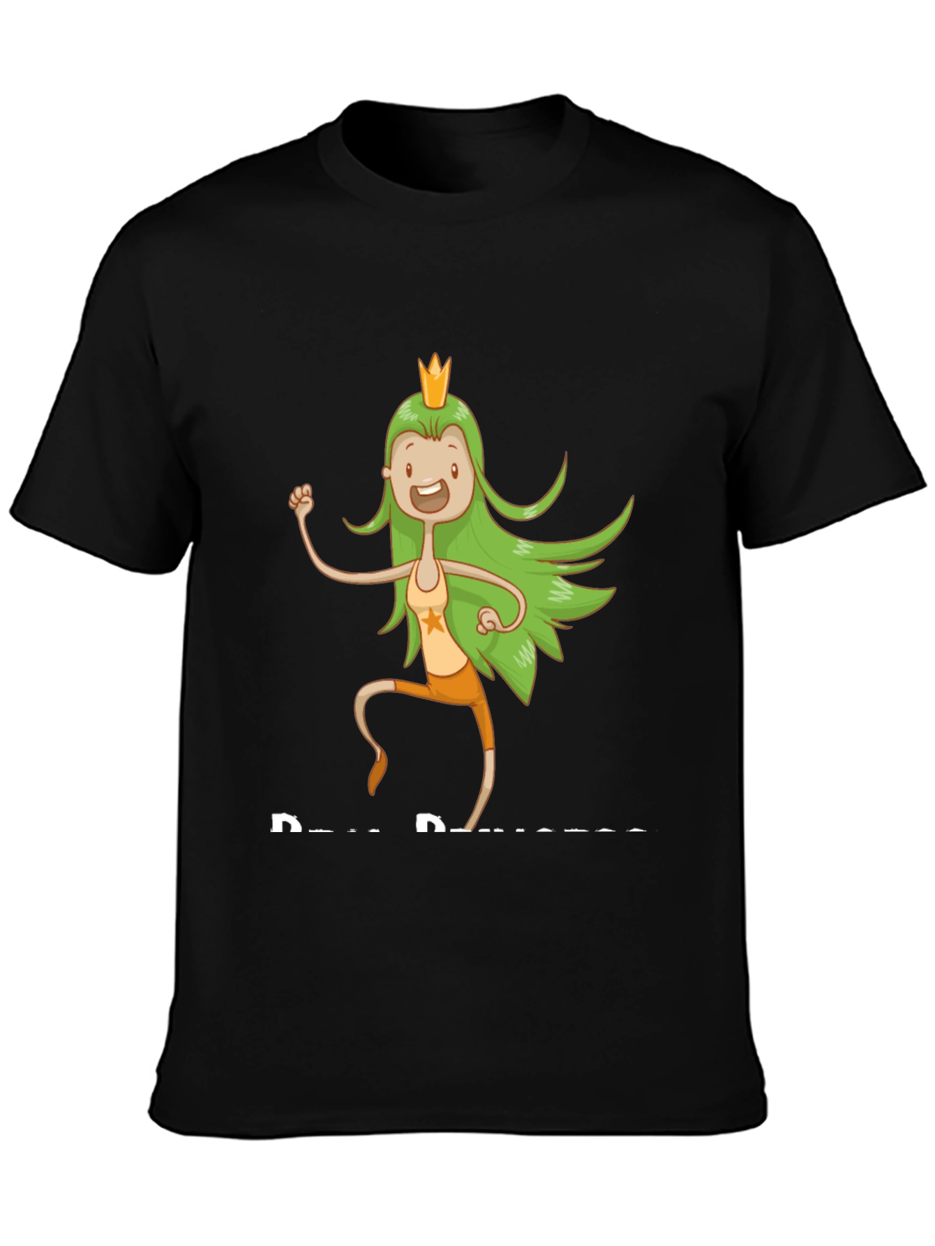 Cartoon Princess T-Shirt - Black