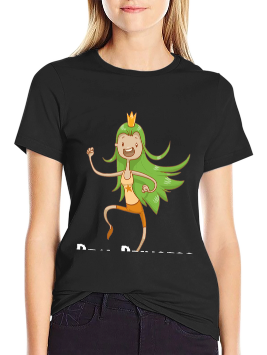 Cartoon Princess T-Shirt - Black