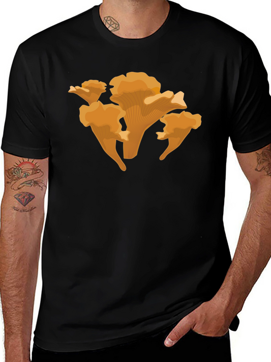 Chanterelle Mushroom Graphic Tee - Fun Nature Shirt