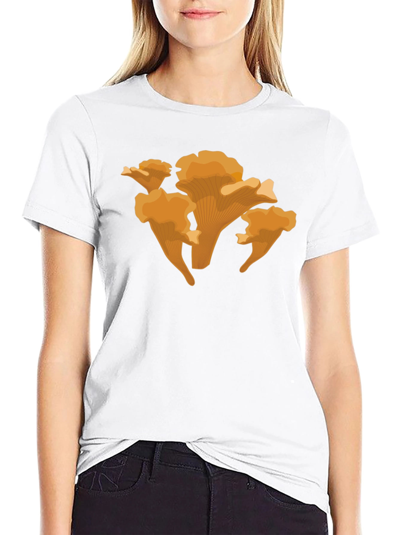 Chanterelle Mushroom Graphic Tee - Fun Nature Shirt