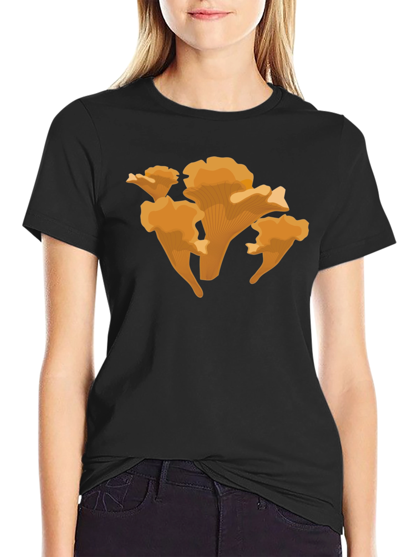 Chanterelle Mushroom Graphic Tee - Fun Nature Shirt