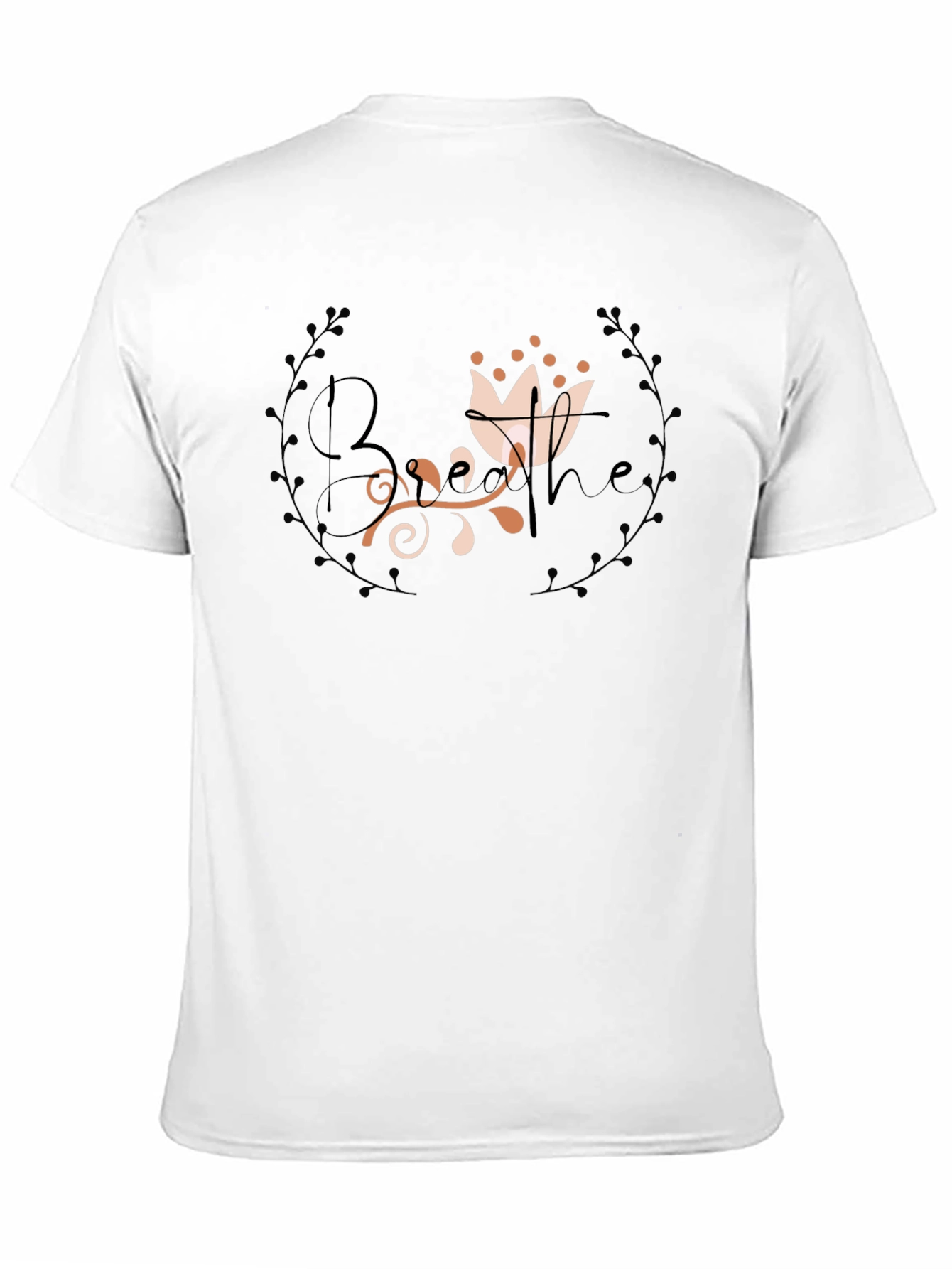 Breathe Floral Graphic Black T-Shirt
