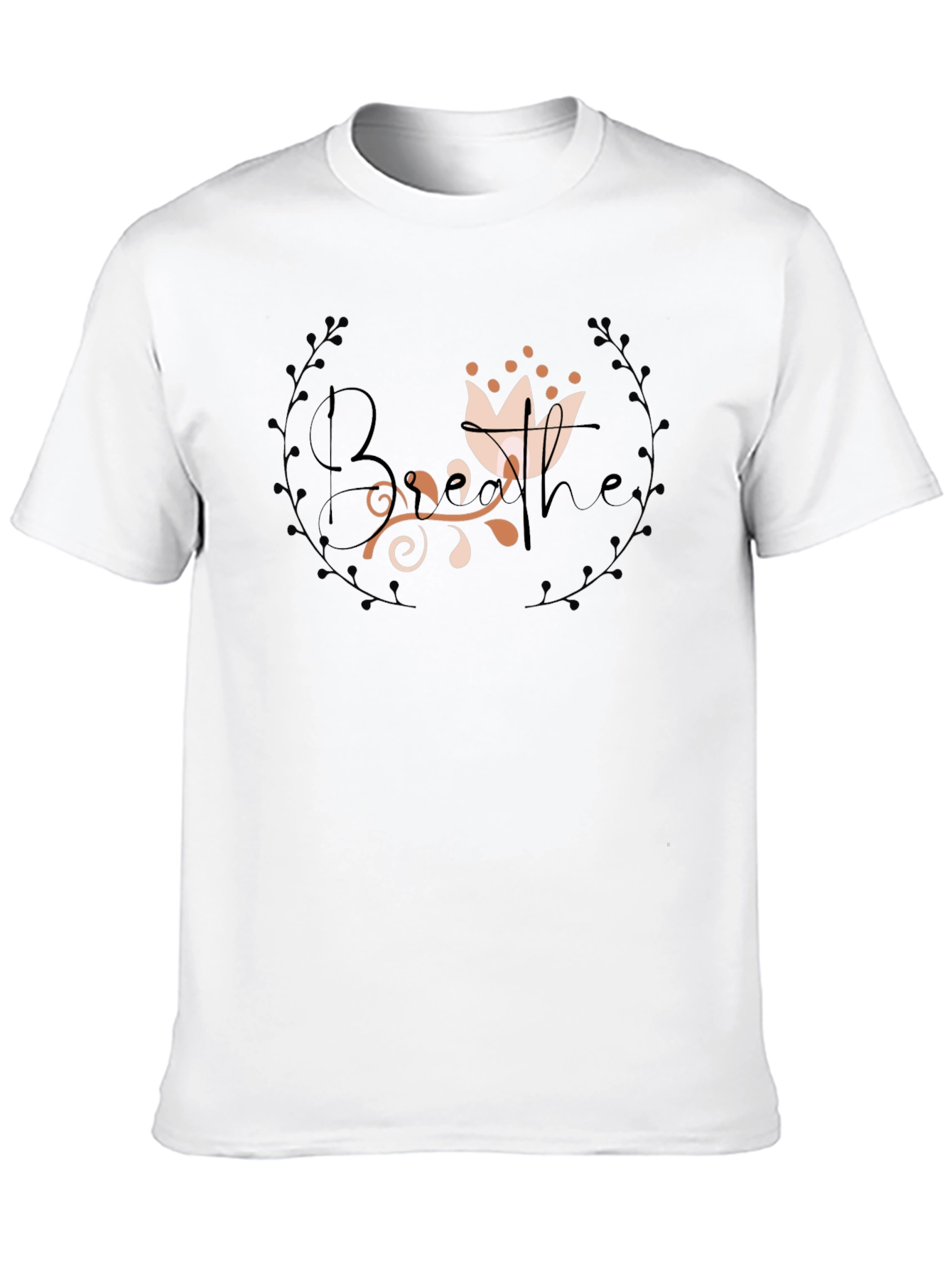 Breathe Floral Graphic Black T-Shirt