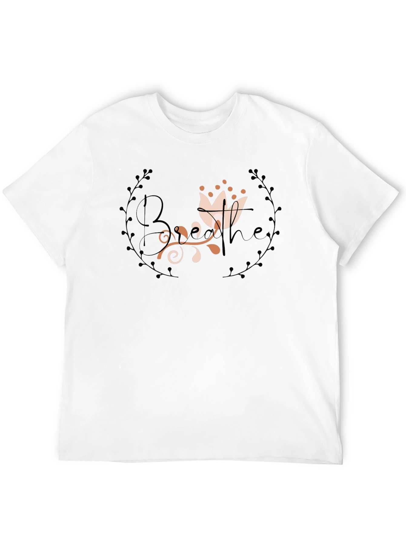 Breathe Floral Graphic Black T-Shirt