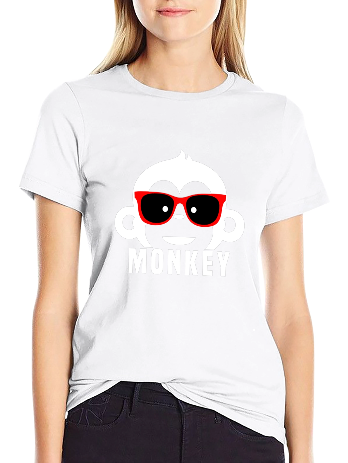 Cool Monkey Graphic Tee - Trendy Black T-Shirt