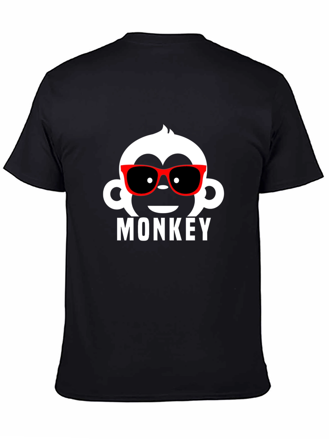 Cool Monkey Graphic Tee - Trendy Black T-Shirt