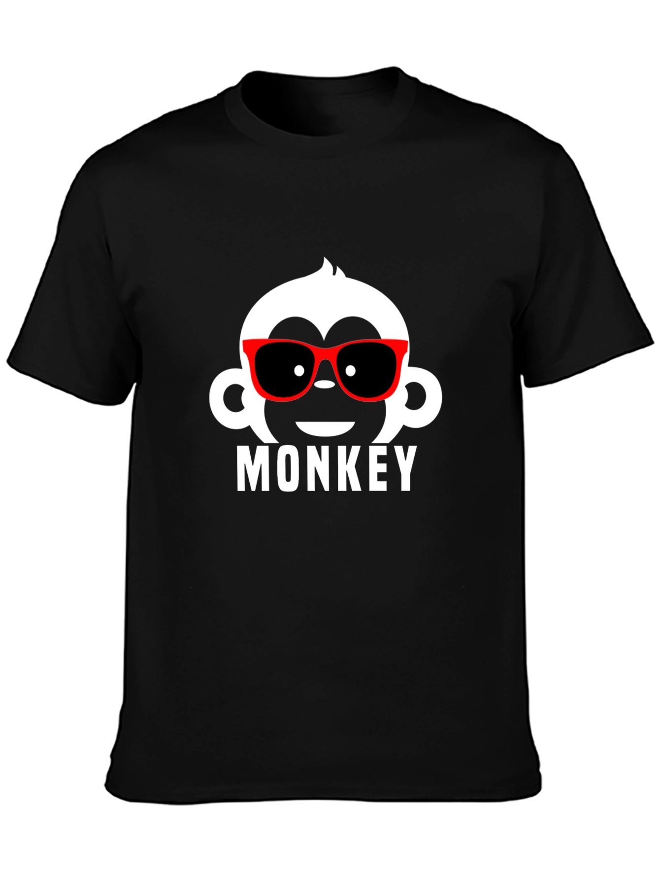 Cool Monkey Graphic Tee - Trendy Black T-Shirt