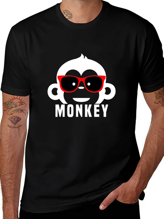 Cool Monkey Graphic Tee - Trendy Black T-Shirt