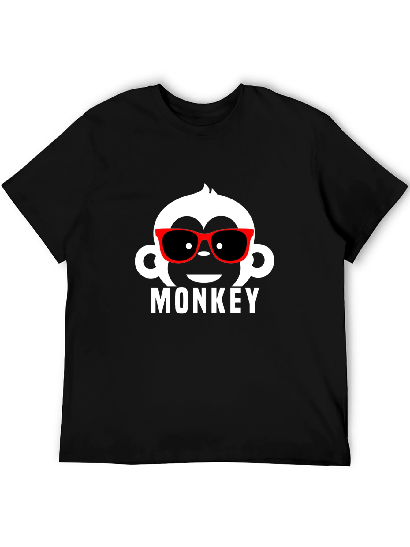 Cool Monkey Graphic Tee - Trendy Black T-Shirt