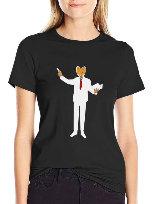 Black T-Shirt with Fox Business Design