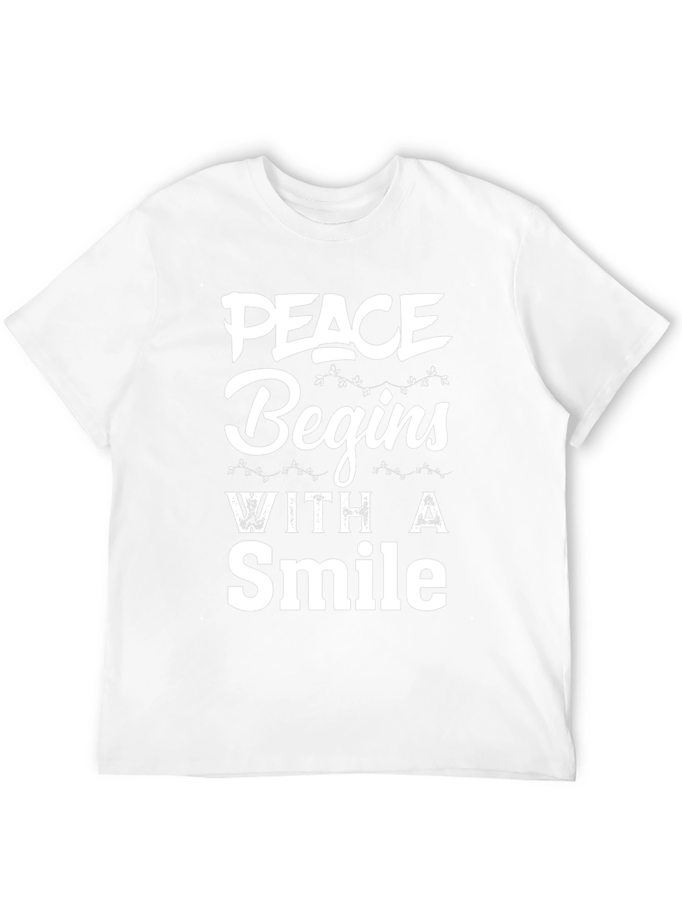 Peace Begins With A Smile Graphic Tee - Black