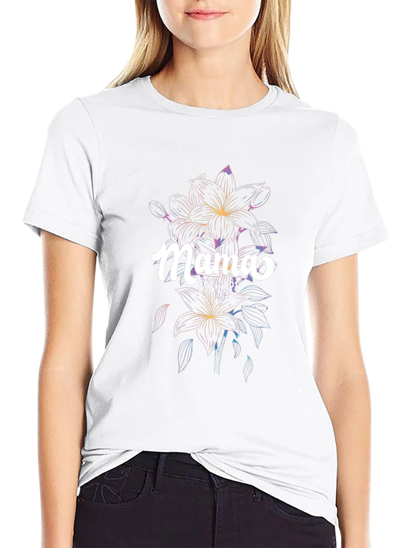Mama Est. 2021 Floral T-Shirt