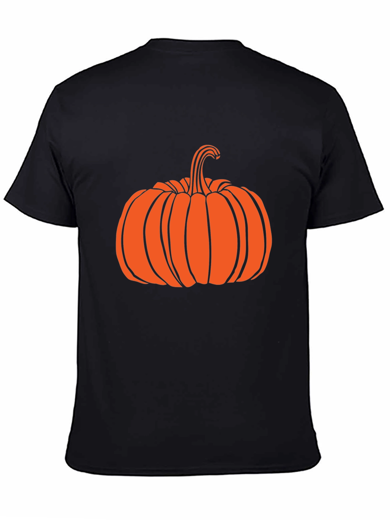 Halloween Pumpkin Graphic Tee - Black