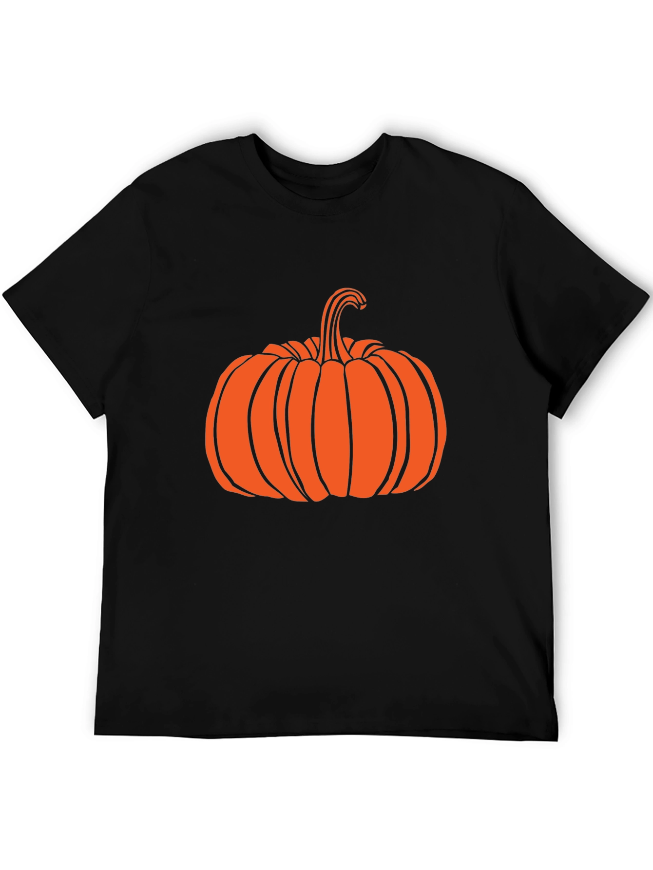 Halloween Pumpkin Graphic Tee - Black