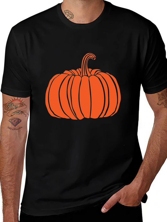 Halloween Pumpkin Graphic Tee - Black