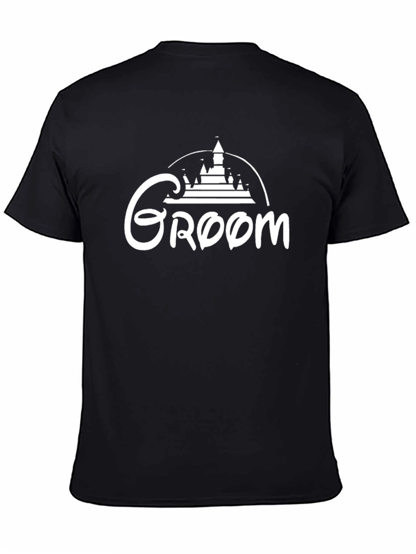 Groom Disney Castle Graphic Black T-Shirt