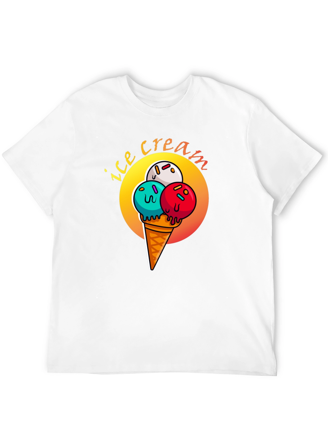 Ice Cream Cone Graphic Tee - Fun Summer Style